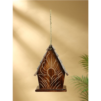 Подвесной декор «Скворечник», 17×24×15 см, дерево, коричневый
