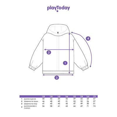 Куртка текстильная с полиуретановым покрытием для девочек (ветровка)