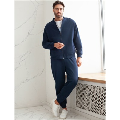 Бомбер из тонкого премиального футера с эластаном