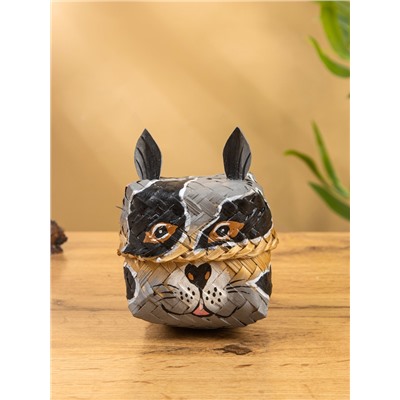 Корзинка «Енот», 10×10×13 см, бамбук