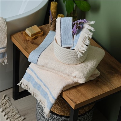 Полотенце махровое Love Life «Муссон» 30×50 см, аквамарин, 100% хл, 500 г/м²