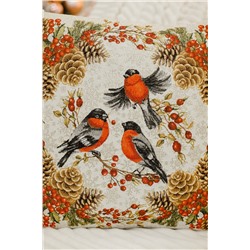 Наволочка 45х45 Три снегиря