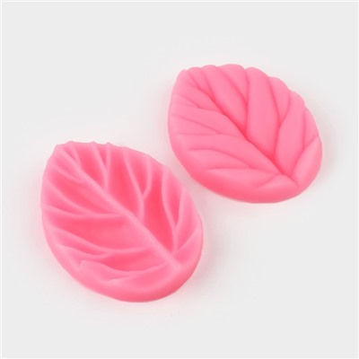 Молд кондитерский «Лист вишни», силикон, 2 части 7.5×5.5 см, МИКС