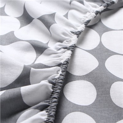 Простыня на резинке 2-спальная «Этель. Иллюзия (вид 2)», 160×200+25 см, бязь