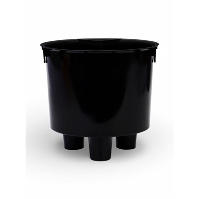 Кашпо для цветов «Шэнк», 6.5 л, d=21.7 см, h=22.5 см, пластиковое, с автополивом, со вставкой, белое