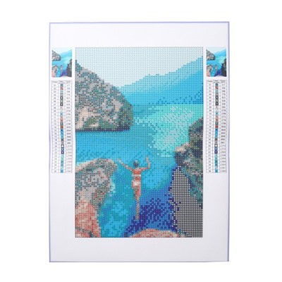 Алмазная мозаика с полным заполнением на холсте «Прыжок», 20×30 см