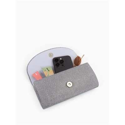 Сумка женская на магните, серебристая