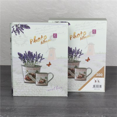 Фотоальбом 200 фото 10х15 Лаванда прованс / 6255-20 /уп 36 /