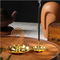 Подставка для благовоний TAKE IT EASY «Лотос», цвет золотой, D=8.8 см