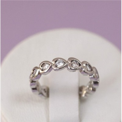 Кольцо родий H01-14647 размер 17,5