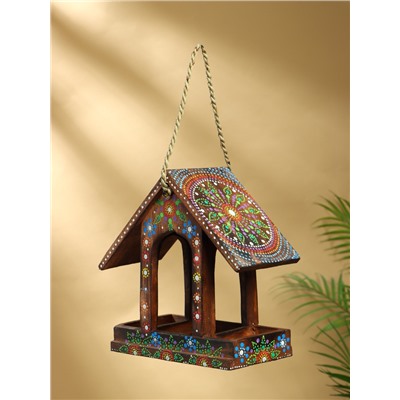 Подвесной декор «Кормушка для птиц», 14×26×26 см, дерево