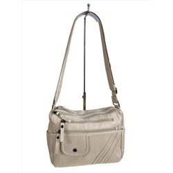 Женская сумка из искусственной кожи, цвет молочный