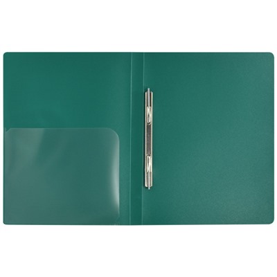 Папка скоросшиватель пластиковая с карманом зеленая 0,55мм NC4455G inФОРМАТ