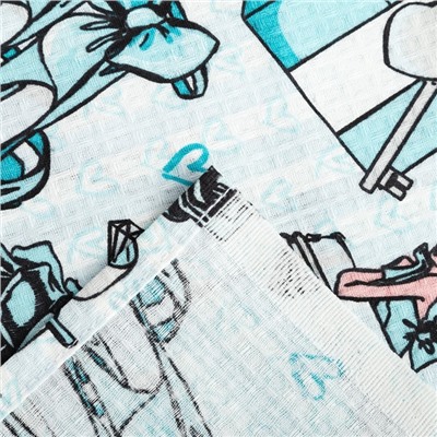 Простыня вафельная банная «Этель» Mint mood, 150×180 см, хлопок 100%