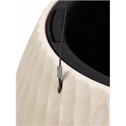 Кашпо для цветов «Жемчужина», 4 л, d=29 см, h=19.5 см, пластик, со вставкой, подвесное, бежевое