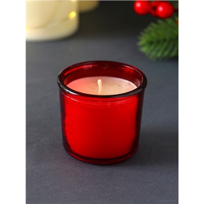 Ароматическая свеча новогодняя в стакане «Пряный апельсин», 60 г