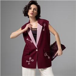 Жилет с акцентной вышивкой, Карьерный взлет (эксклюзив)