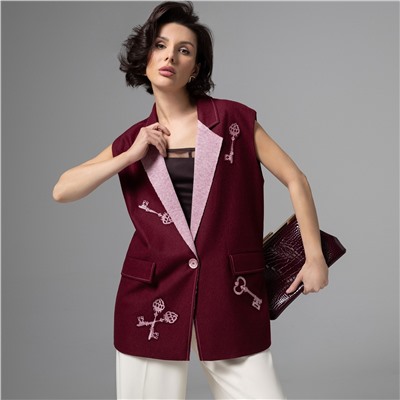 Жилет с акцентной вышивкой, Карьерный взлет (эксклюзив)