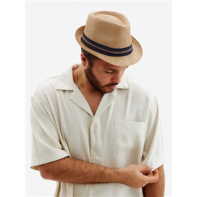 Шляпа мужская MINAKU «Пляж», размер 58, коричневая