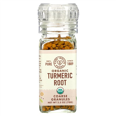 Pure Indian Foods, Organic Turmeric Root, Coarse Granules, 2.5 oz (70 g)