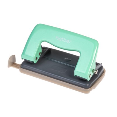 Дырокол на  12 л. металл "Рекорд" ассорти ,с линейкой 092222 Хатбер