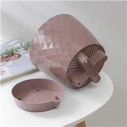 Горшок для цветов, с прикорневым поливом «Румба», 3 л, d=18 см, h=17 см, пластик, с поддоном, цвет мокко