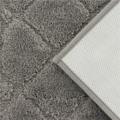 Коврик Доляна «Шамбор», 40×60 см, серый