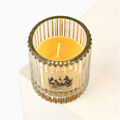 Свеча ароматическая новогодняя Aroma candle, аромат апельсин, 7,5 х 8,6 см