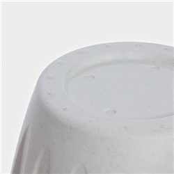 Горшок для цветов «Фелиция», 3.6 л, d=22.5 см, h=17.2 см, пластиковый, с поддоном, цвет мраморный