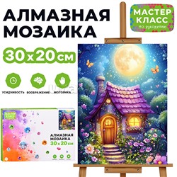 Мозаика алмазная "Сказочный домик" 20*30см.