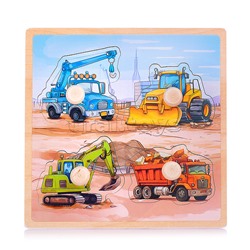 Пазл-вкладыш "Строительная техника"