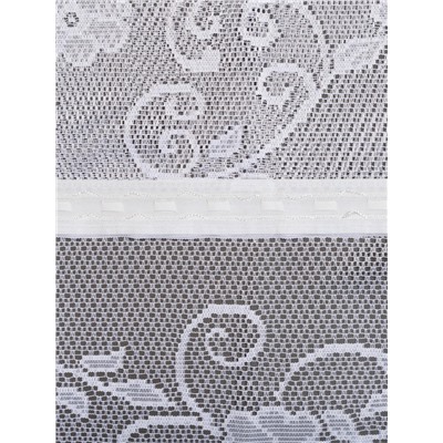 Тюль на кухню со шторной лентой, 305×165 см, цвет белый, 100% полиэстер