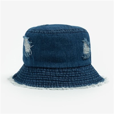 Панама унисекс MINAKU джинсовая, синяя, размер 56-58