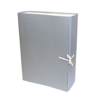 Короб архивный бумвинил  70мм с завязками собранный серый Па4 Гранит