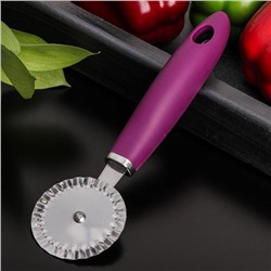 Нож для пиццы и теста Доляна Blade, 20 см, ручка soft-touch, цвет фиолетовый