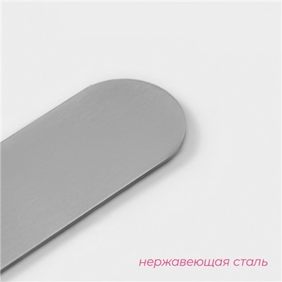 Кондитерская лопатка - палетка изогнутая Доляна, 36.5×3 см, рабочая часть 24.5 см, серебристая