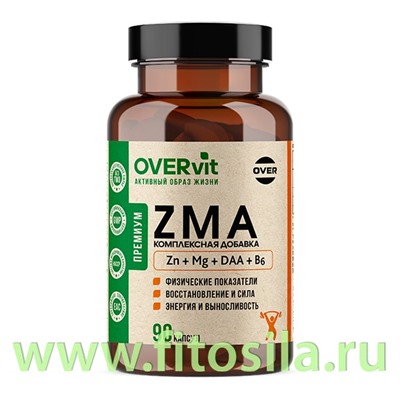 Комплексная добавка к пище ZMA  90 капсул (OVERvit)