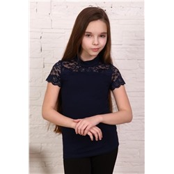 Джемпер Камелия кор. рукав (Темно-синий)