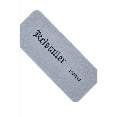 Kristaller Бафик для ногтей прямоугольник 180/240 грит, серый, 1 шт. KRISTALLER, 1107552