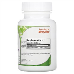 Zahler, Vitamin D3, Advanced D3 Formula, 25 mcg (1,000 IU), 120 Softgels