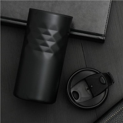 Термокружка SVOBODA VOLI «Сначала кофе», 350 мл, чёрный