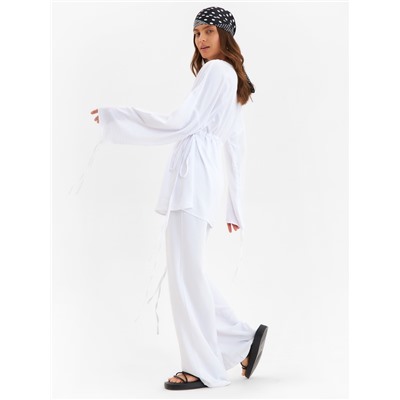 Костюм женский (туника, брюки) MINAKU: Casual Collection, размер 54, белый