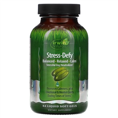 Irwin Naturals, Stress-Defy, 84 Liquid Soft-Gels