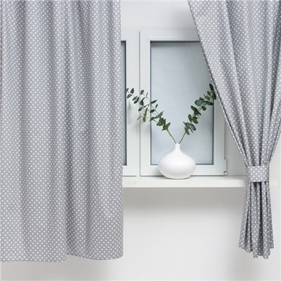 Шторы для кухни «Этель. Звёзды», 149×180 см - 2 шт., подхваты - 2 шт.
