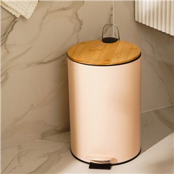 Ведро для мусора SL Home, 12 л, 25×31×38 см, бежевое
