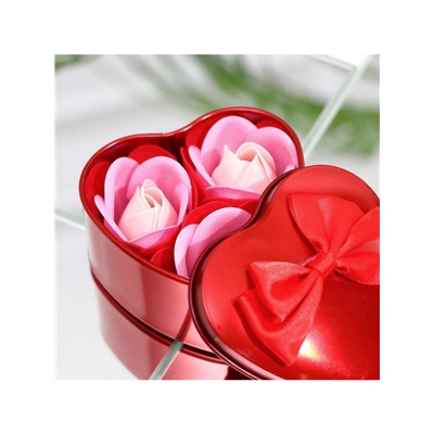 Мыльные розочки, трёхцветные, набор 3 шт.