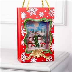 Светодиодная фигура «Подарочный пакет» 15×23×7 см, пластик, батарейки ААх3 (не в комплекте), USB, свечение тёплое белое