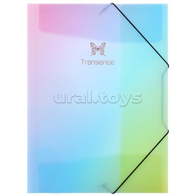Папка на резинках GLITTER RAINBOW, А4, 0,40мм, цвета ассорти