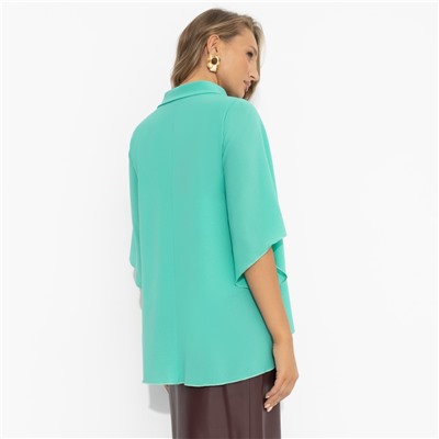 Блуза с эффектом многослойности, Невероятная красотка (мятная)