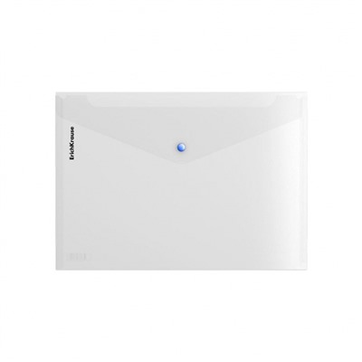 Папка с кнопкой  А4 160мкм 50205 Glossy Clear прозрачная с кнопкой цветной ErichKrause